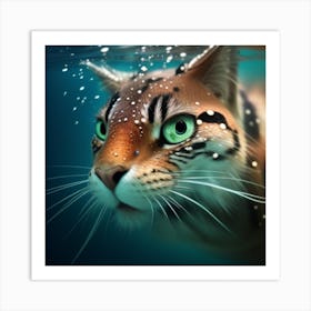 Tiger Underwater Art Print