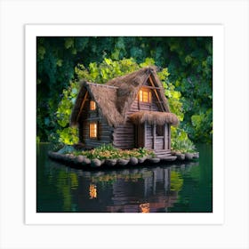 House On A Lake 3 Art Print