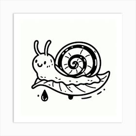 Line Art snail 3 Art Print