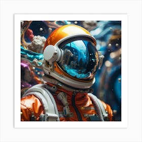 Astronaut In Space 1 Art Print