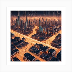 Futuristic Cityscape 3 Art Print