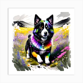 Rainbow Corgi 1 Art Print