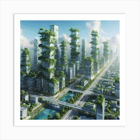 Futuristic Cityscape 11 Art Print