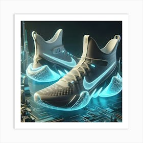 Futuristic Nike Sneaker, Digital Art, 3d Render 3 1 Art Print