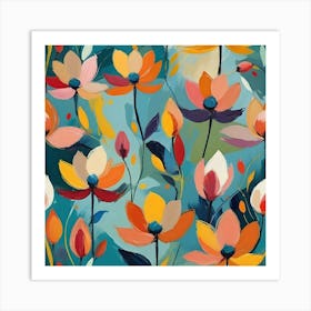 Lotus Flowers 7 Art Print