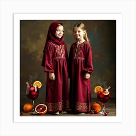 Two Muslim Girls Art Print