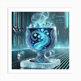 A Futuristic Drink Called Icebound Elixir, Elegant Art Print