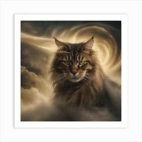 Cat In The Clouds Art Print