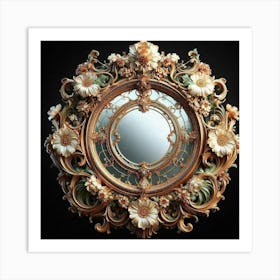 Floreal Mirror Art Print