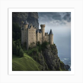 Castle On The Cliff Art Print