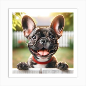 Happy French Bulldog Art Print