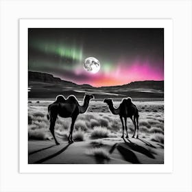 Camels In The Desert 17 Art Print