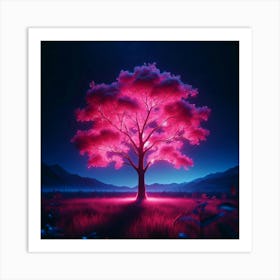 Pink Tree Art Print