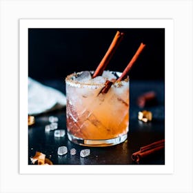 Margarita With Cinnamon Sticks Art Print