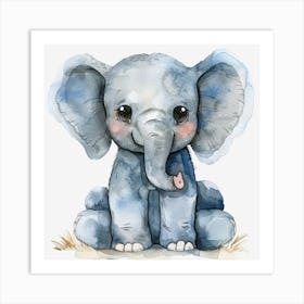 Baby Elephant Art Print