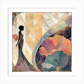 Woman In A Dress 12 Art Print