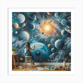 Planets Wall Mural 1 Art Print
