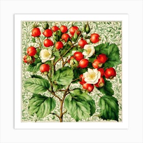 Vintage Rosehips Art Print