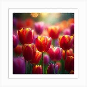 Didier's tulips (Tulipa gesneriana) 3 Art Print