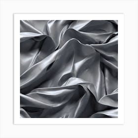 Grey Silk Fabric Art Print