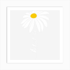 Let It Be Daisy Flower Hippie Flower Gifts Art Print