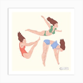 Somersault Ladies Square Art Print