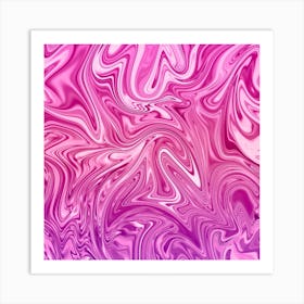 Pink And Purple Liquid Marble Art Print