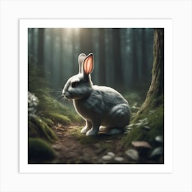 Rabbit In The Forest 51 Art Print