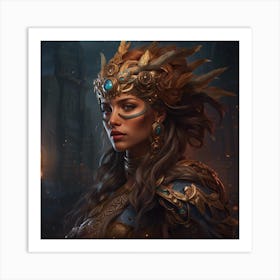 Portrait Of A Warrior Art Print