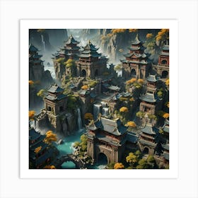 Chinese Village 5 Art Print