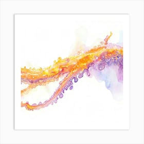 Abstract Watercolor Octopus Art Print