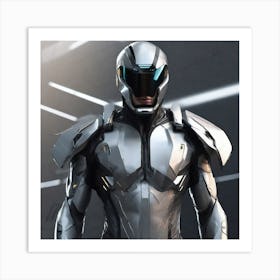 Futuristic Man In Suit 5 Art Print