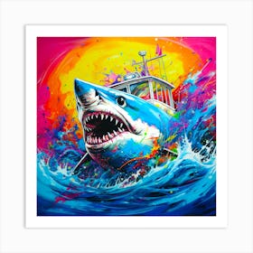 Shark attack 1 Art Print