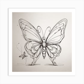Butterfly Picasso style 5 Art Print