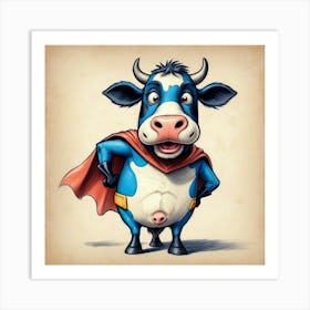 Super Cow 7 Art Print