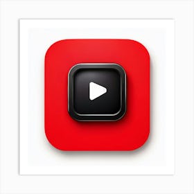 Video Player Icon Art Print