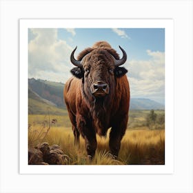 American Bison In Wilderness Art Print