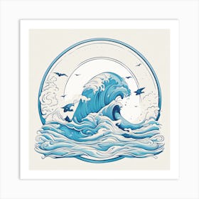 Wave In The Ocean Art Print