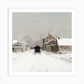 Snowy Road 1 Art Print