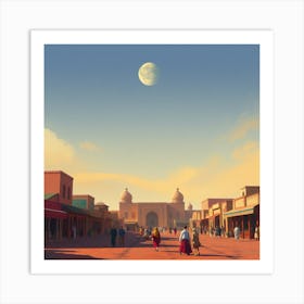 Moonlight In The Desert 1 Art Print