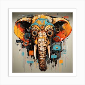 Elephant Head 2 Art Print