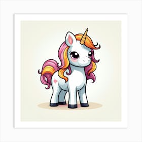 Cute Unicorn 782 Art Print