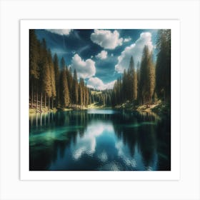 Lake - Lake Stock Videos & Royalty-Free Footage 2 Art Print