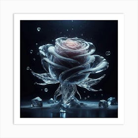 Water Rose Art Print