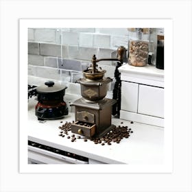 Coffee Grinder In The Kitchen Art Print