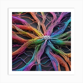 Colorful Wires 42 Art Print