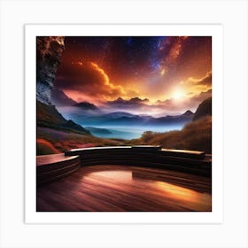 Sky Over The Mountains Art Print