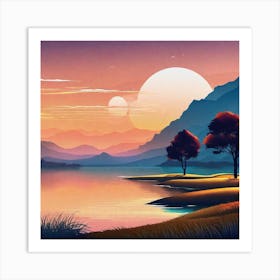 Landscape Painting 232 Art Print