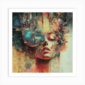 Futuristic Woman Art Print