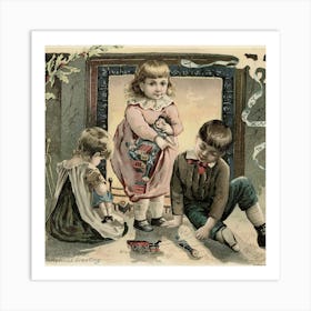 Vintage Christmas 1 1 Art Print